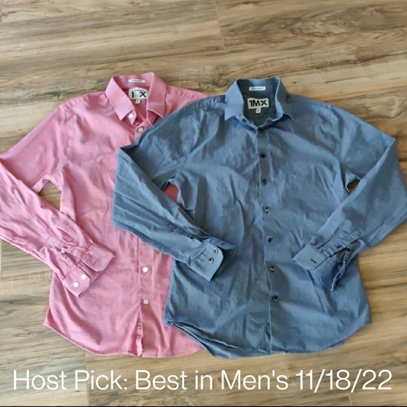 Express Other - 🎉HP🎉 EUC Pair of Men's Express 1MX Extra Slim Fit Dress Shirts